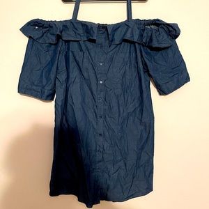 Blue Jean off the shoulder dress